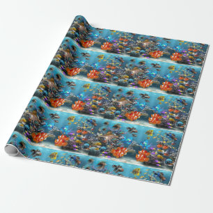 School of Fish Wrapping Paper, Aquarium Cadeaupapier