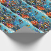 School of Fish Wrapping Paper, Aquarium Cadeaupapier (Hoek)