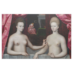 School of Fontainebleau - Gabrielle d'Estrees Stof