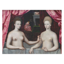 School of Fontainebleau - Gabrielle d'Estrees Tafelkleed