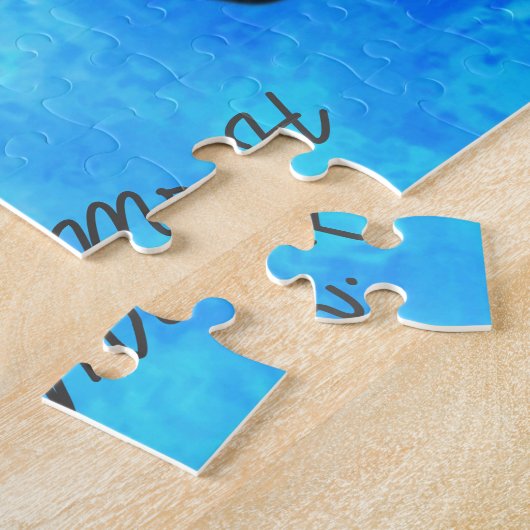 School of Hammerhead Sharks in Silhouette Legpuzzel (Zijkant)