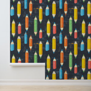 School of kleuterschool Wall Decor Kleurrijke Potl Behang