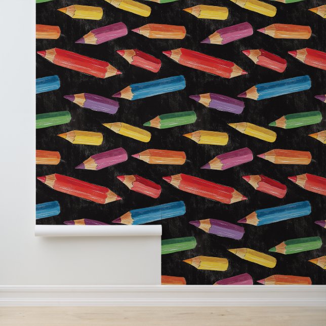 School of kleuterschool Wall Decor Kleurrijke Potl Behang (Applicatie)