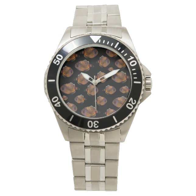 School of Leather Jacket Fish, Mannen polshorloge Horloge (Voorkant)