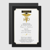 School of Medicine Doctor | Afstuderen I voor arts Magnetische Uitnodiging (Voorkant / Achterkant)