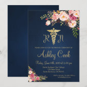 School of Nursing Afstuderen Invitation Kaart (Voorkant / Achterkant)