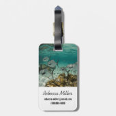 School of Permit Fish Bagagelabel (Achterkant verticaal)