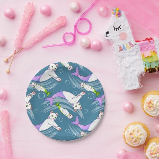 School of Purrmaids paper borden Papieren Bordje (Feest)