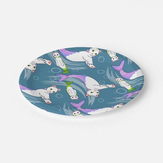 School of Purrmaids paper borden Papieren Bordje (Gekanteld)