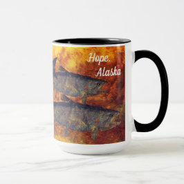 School of Salmon, Hope - 15 oz. Combinatie-Mok Mok