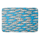 School of Scubadorable Great Barracuda Badmat (Voorkant)