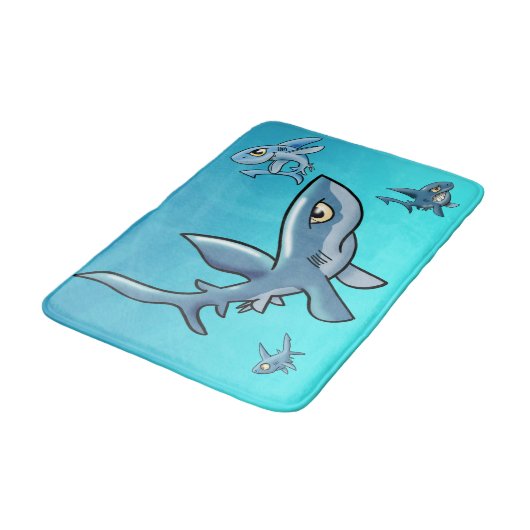 School of Sharks Bath Mat (Gekanteld)