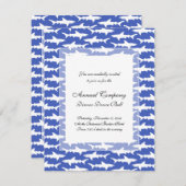 School of Sharks Funny Blue and White Kaart (Voorkant / Achterkant)