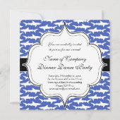 School of Sharks Funny Blue and White Kaart (Voorkant)