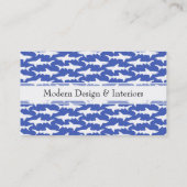 School of Sharks Funny Blue and White Visitekaartje (Achterkant)