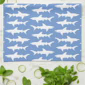 School of Sharks Galley/Beach House Blue Theedoek (Gevouwen)