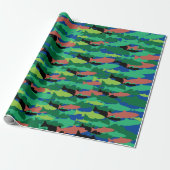 School Of Trout Aangepaste KLEUREN Inpakpapier (Uitgerold)