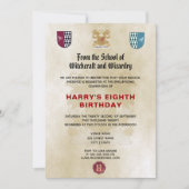 School of Witches and Wizards Birthday Party Kaart (Voorkant)