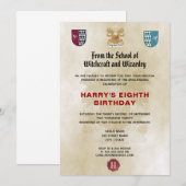 School of Witches and Wizards Birthday Party Kaart (Voorkant / Achterkant)