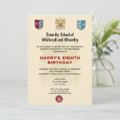 School of Witches and Wizards Birthday Party Kaart (Staand voorkant)