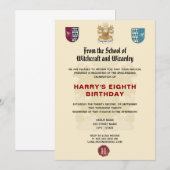 School of Witches and Wizards Birthday Party Kaart (Voorkant / Achterkant)