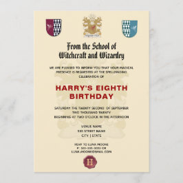 School of Witches and Wizards Birthday Party Kaart