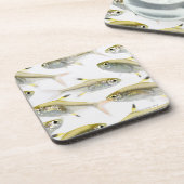 School of X-ray tetra fish (Pristella) Bier Onderzetter (Linkerzijde)