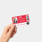 School of Zakelijke Foto ID Rode Badge (Handheld)