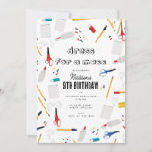 School Office Supplies Arts Crafts Verjaardagsfees Kaart (Voorkant)