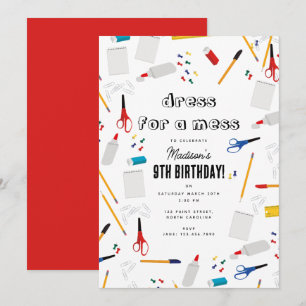 School Office Supplies Arts Crafts Verjaardagsfees Kaart