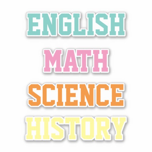 School onderwerp Sticker (Voorkant)