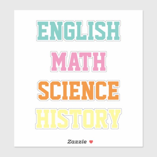 School onderwerp Sticker (Vel)