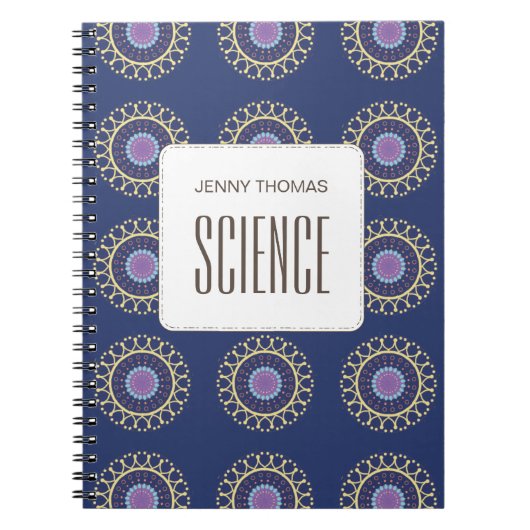 School Onderwerp Student Naam Gepersonaliseerd Notitieboek (Voorkant)