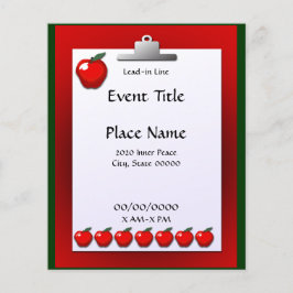 School Onderwijzer Appel Klein Evenement Flyer