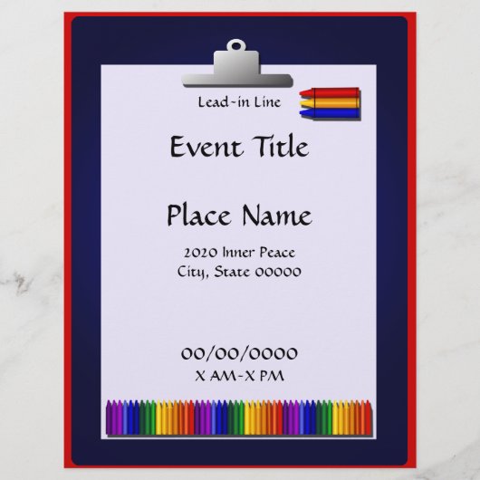 School Onderwijzer Wasco Design Evenement Flyer (Voorkant)