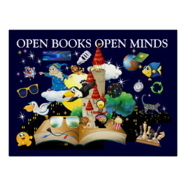 School Open Boeken Glanzende Poster