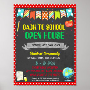 School Open Huis evenement sjabloon Poster