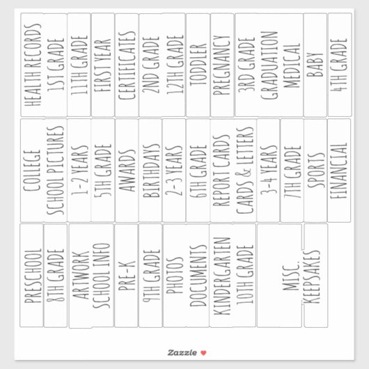 School Organization , School Memory Sticker (Vel)