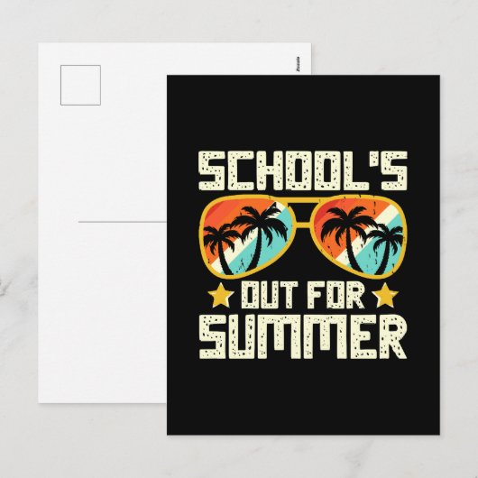 School Out For Summer Feestdagenkaart (Voorkant / Achterkant)
