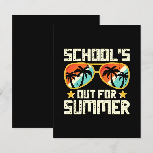 School Out For Summer Informatiekaartje (Voorkant / Achterkant)