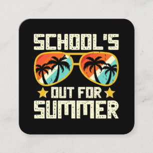 School Out For Summer Vierkante Visitekaartje