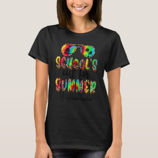 School out voor Summer Leopard Tie Dye 1st Grade T T-shirt