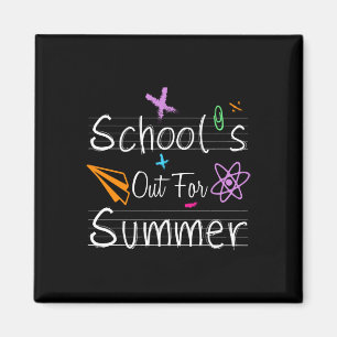 School Out Zomer Gelukkig Laatste Dag School Lerar Magneet