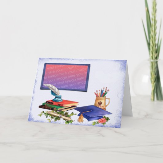 School Over Afstuderen Foto Lijst Kaart (Voorkant)