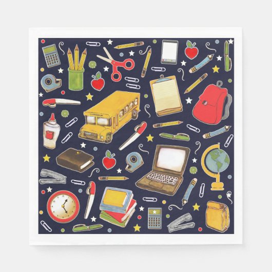 School Party Teacher Napkins Servet (Voorkant)
