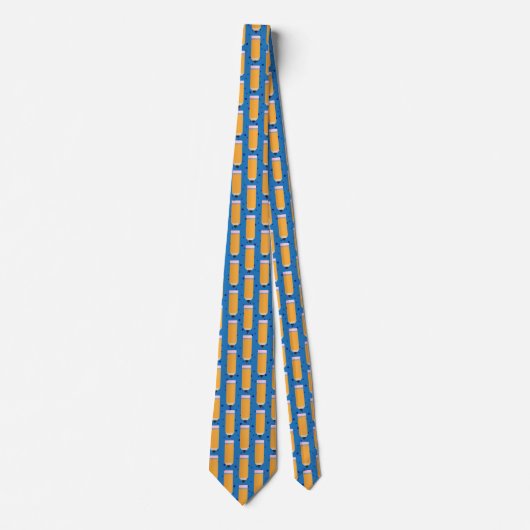 School Pencil Pattern Blue Neck Tie Stropdas (Voorkant)
