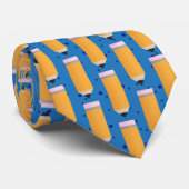 School Pencil Pattern Blue Neck Tie Stropdas (Opgerold)