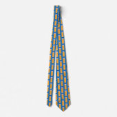 School Pencil Pattern Blue Neck Tie Stropdas (Achterkant)