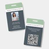 School Personeel QR Code Personeelsfoto ID Onderwi Badge (Voor- en achterkant)
