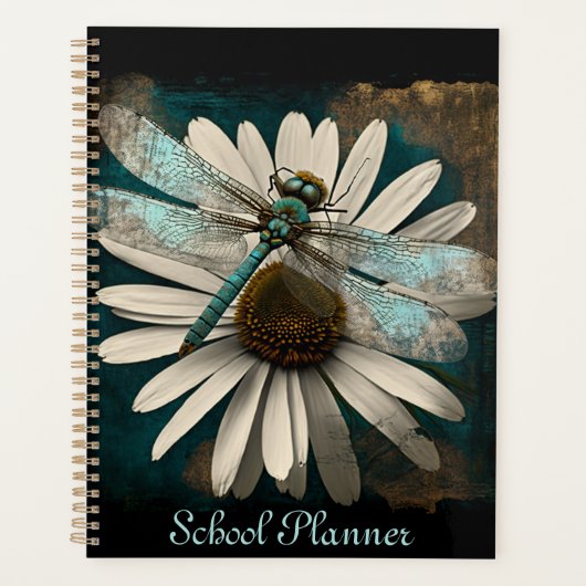 School Planner met Dragonfly & Daisy (Voorkant)